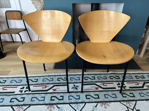 Vintage danish plywood chairs - vintage,