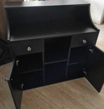 Mirrored Karo Black & Gold Reception Desk SALON, HOTEL, SPA , BEAUTY, VETS, DESK