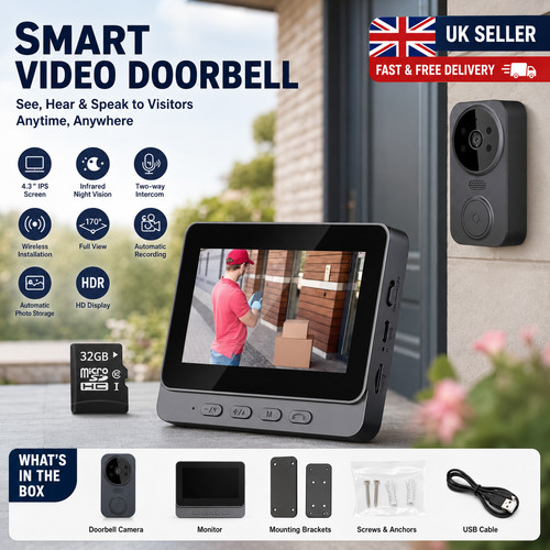 Wireless video doorbell - wireless,