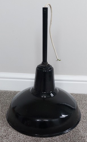 Industrial black enamel light - black,