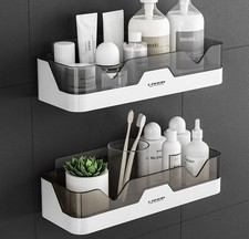 Self Adhesive Bathroom Storage Shelf Shower Caddy Organizer Rack Kitchen Tidy
