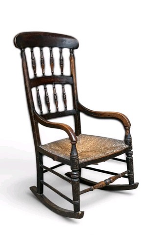 Antique spindle back - antique, rocking