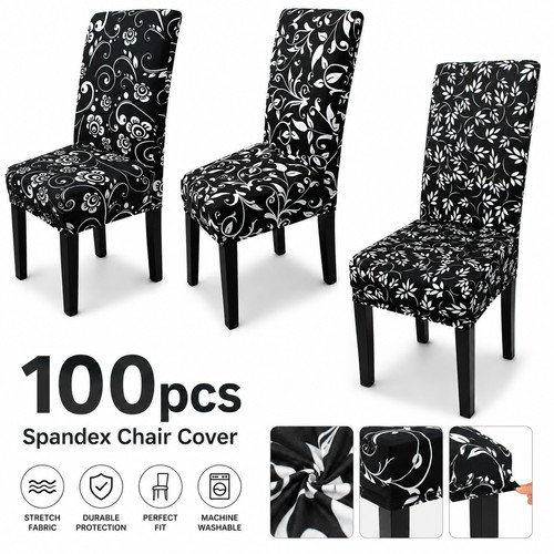 100pcs flower pattern dining - 100pcs,