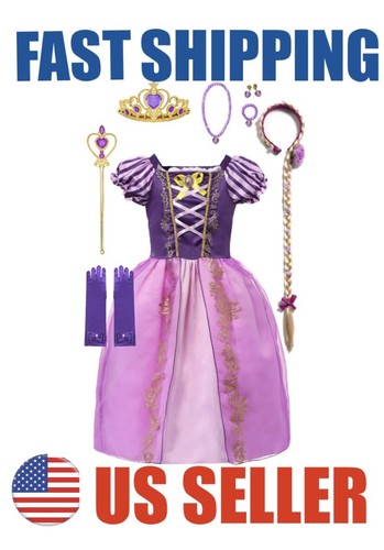 Rapunzel dress costume set - dress,