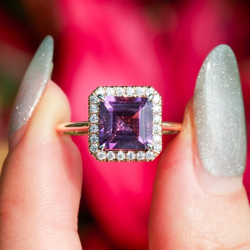 Natural amethyst ring 925 - amethyst,