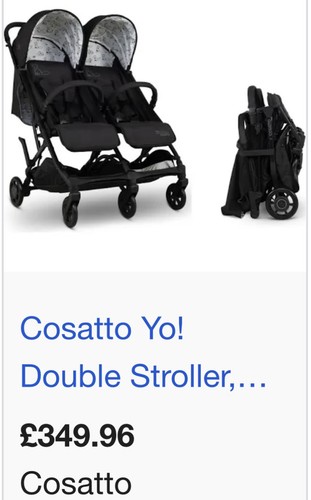 New cosatto double stroller - yo,