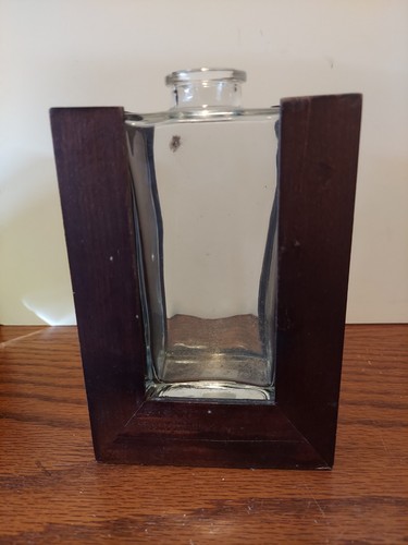 Wood glass vase - wood/glass,, vase/diffuser