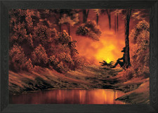 Bob Ross Campfire Framed Wall