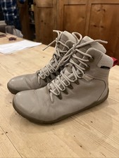 Vivo Barefoot Tracker Firm Ground FG Waterproof Ladies Girls Leather Grey Boots