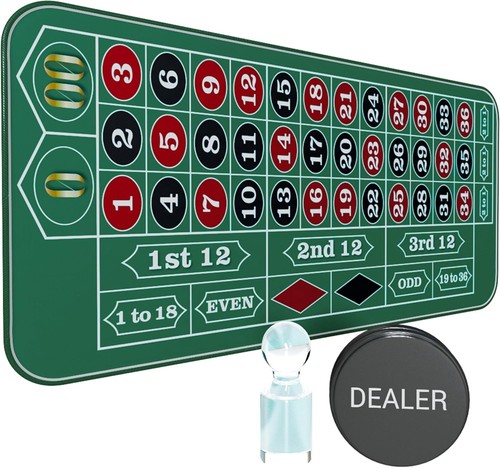 Casino roulette mat 35 - 70", x