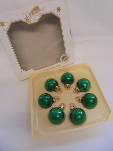 Vintage set green glass - set,