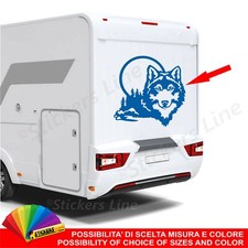 Sticker for camper wolf forest