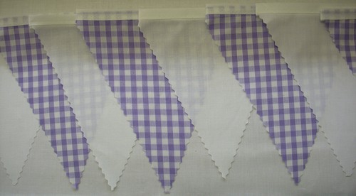 Lilac white gingham - white,