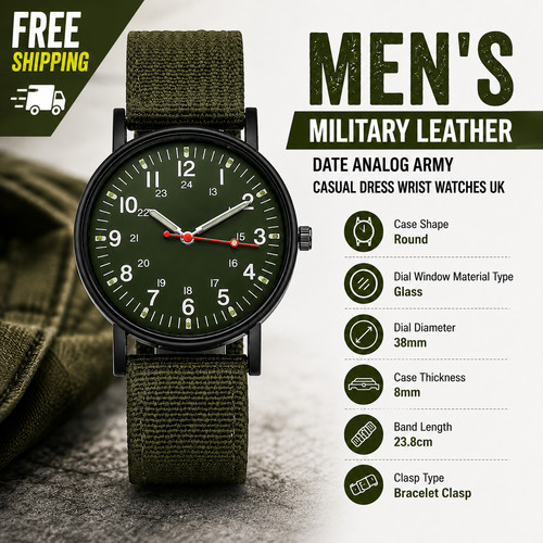Men military leather - military,