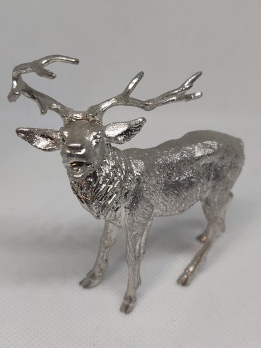 Vintage solid pewter - vintage, stag
