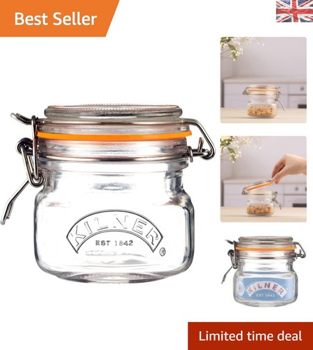 Clear square glass jar 250ml - square,