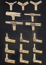 Brass Reducer Hose Joiner Barb Splitter Pipe Connector Air Fuel Water Gas Tubing