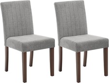 Modern Fabric Dining Chairs Set of 2, Upholstered Kitchen Side Chairs UK