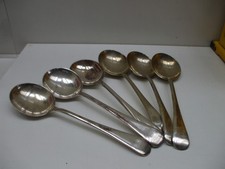 Set of 6 vintage hallmarked EPNS soup spoons