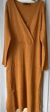 Nina Leonard Long Sleeve V Neck Twist Front Knit Sweater Dress size 3XL NEW QVC