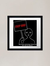 Stop war Framed Art Print