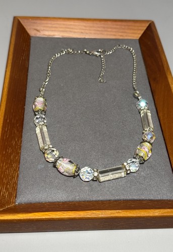 Vintage necklace silver - silver, tone
