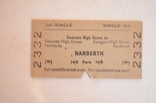 Railway Ticket BRB Swansea High Street to Narberth 2nd