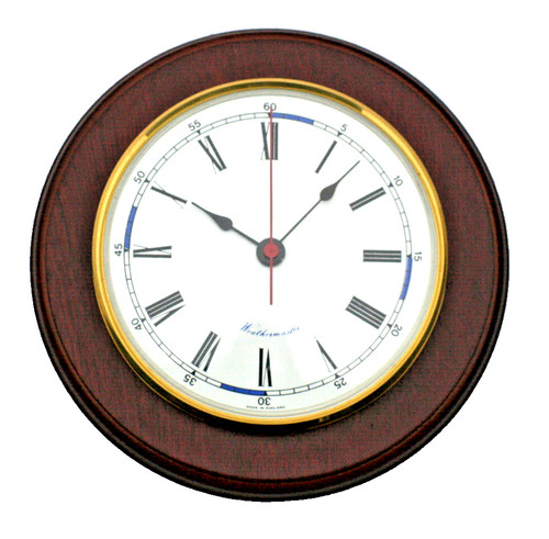 Mahogany coloured wall - mahogany, clock