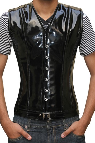 Vest corset pvc patent - vest, size