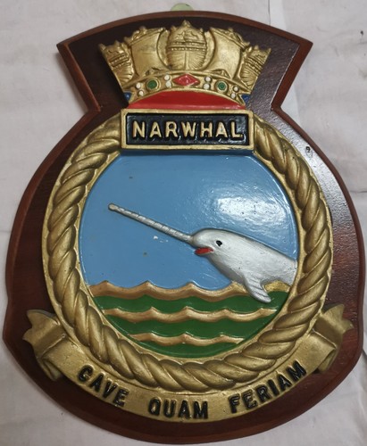 Hms narwhal ship crest - narwhal,