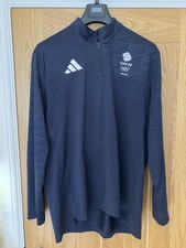 Adidas Team GB Paris 2024 Olympic Men’s XL 1/2 Zip Top Athlete Issue Only