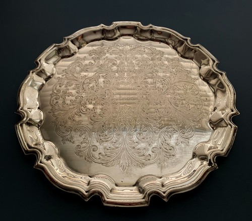 Vintage silver plated - vintage, round