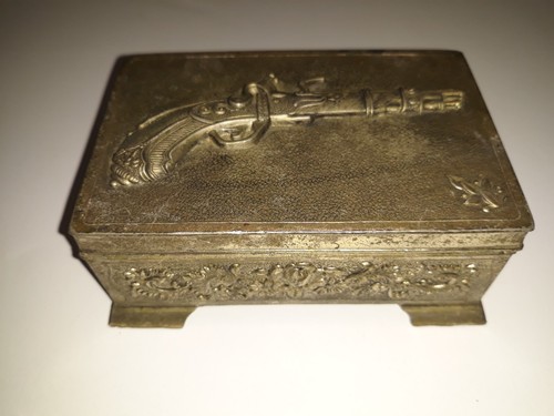 Antique molded trinket box - antique,