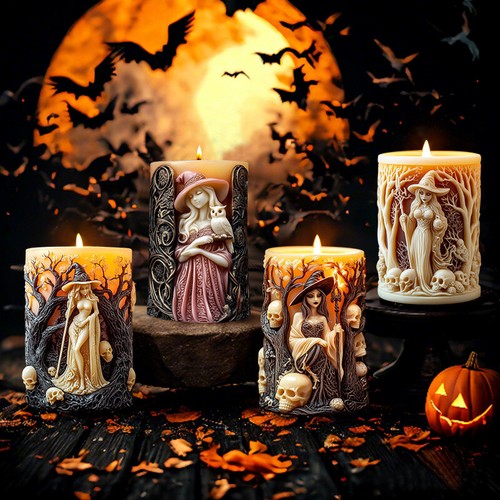 Halloween witch skull owl - skull,