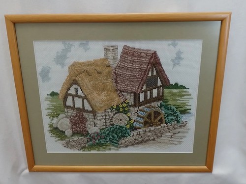 Embroidered picture waterside - picture,