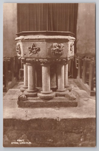 Stow minster baptismal font - stow,