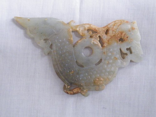 Chinese celadon jade - jade, dragon