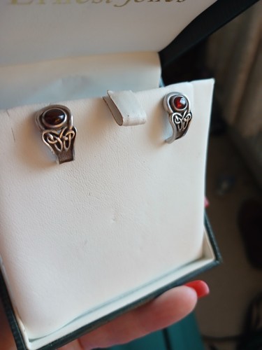 Vintage silver celtic garnet - celtic,