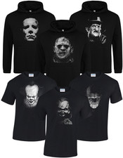 Halloween Horror Printed T-Shirt Hoodie Pinhead Freddy Jason IT Chucky Annabel