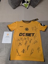 Wolves Mens Team Signed Premier League Football Shirt Autographed