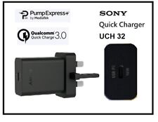 Genuine Sony UCH 32 Quick Charger Qualcomm 3.0 UK Plug for Sony Xperia Mobiles
