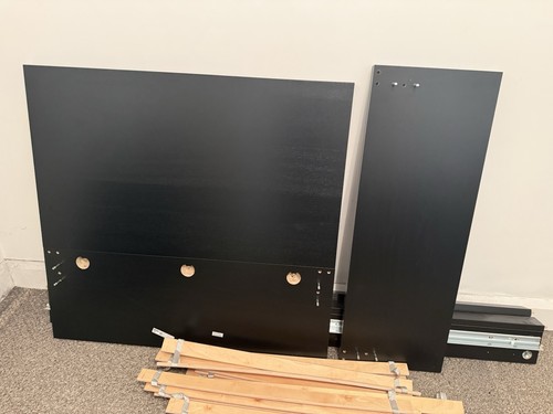 Black single ikea malm bed - malm,