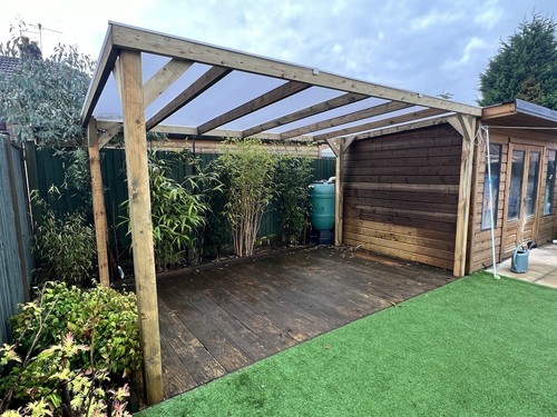 Wooden pergola with - pergola,