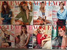 Vogue UK British magazine bundle lot x8 2015 - Emma Watson Karlie Kloss
