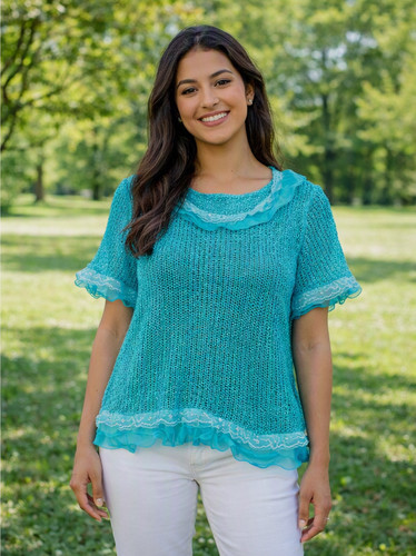 Nwt turquoise knot top size