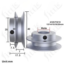 Aluminium PU Drive Pulley For