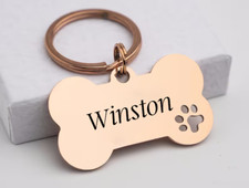 Dog Tag Engraved Personalised Pet Tags ID Tags Engraved Name Collar Tag Bone