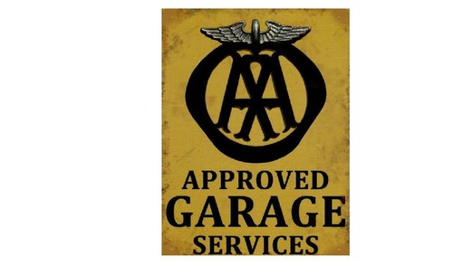 Garage retro look metal - aa,