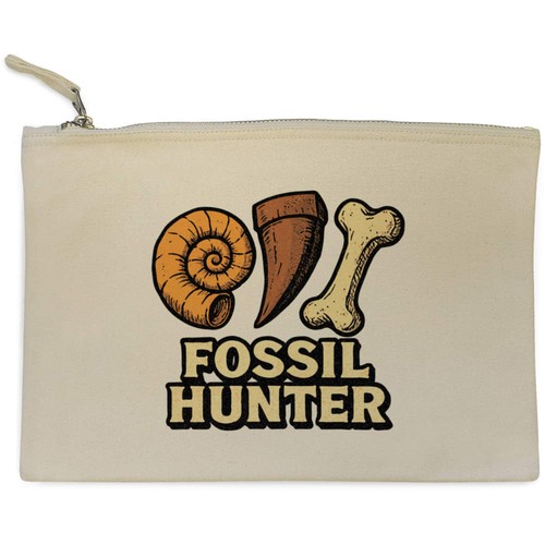 Fossil hunter canvas zip - 'fossil,