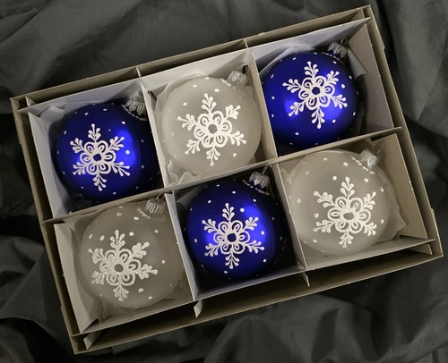 Hand painted glass baubles - hand,